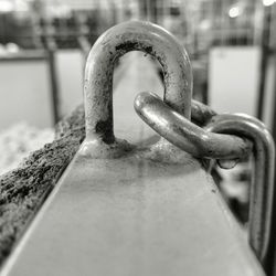 Close-up of rusty metallic structure