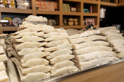 Close-up of bread for sale at store