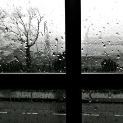 Full frame shot of water drops on glass window