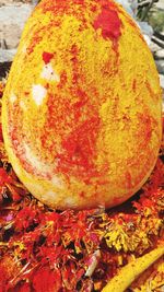 High angle view of oranges on table