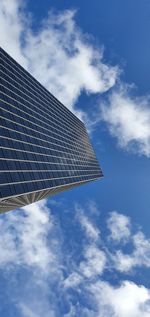 Low angle view of blue sky and clouds