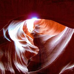 Low angle view of rock formation