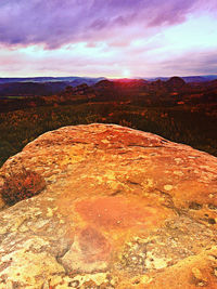 Scenic view of rocky mountains against sky