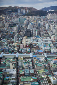 High angle view of cityscape