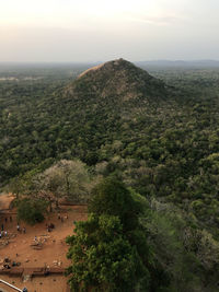 High angle view of landscape against sky