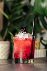 Close-up of drink on table