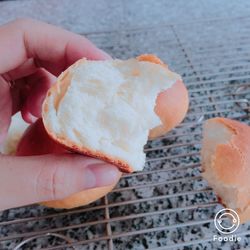 Close-up of hand holding ice cream