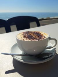 Close-up of coffee on table