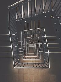 Low angle view of spiral staircase