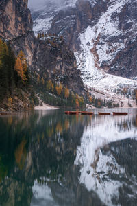 Reflection of mountain in lake