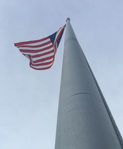 Low angle view of american flag