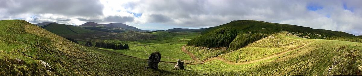 Panoramic view of landscape against sky