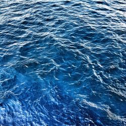 High angle view of rippled water