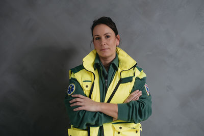 Portrait of ambulance staff