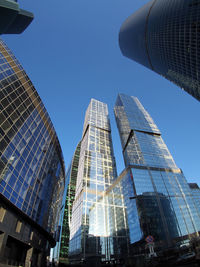 Low angle view of modern building against sky