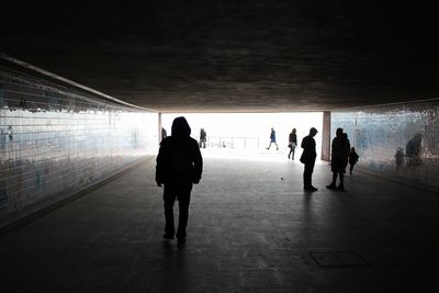 People walking in subway