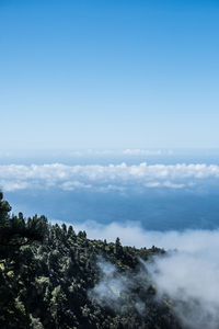 Scenic view of cloudscape against blue sky