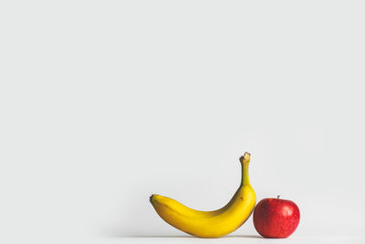 Close-up of apple against white background