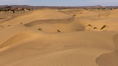 Scenic view of desert against sky