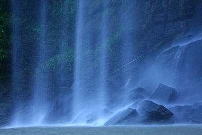 Scenic view of waterfall