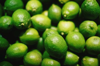 Close-up of limes for sale at market