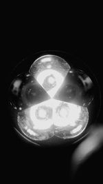 Close-up of illuminated lamp