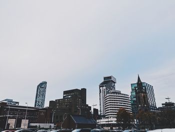 Low angle view of buildings against sky