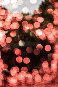 Defocused image of illuminated christmas lights