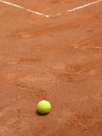 Ball at tennis court 