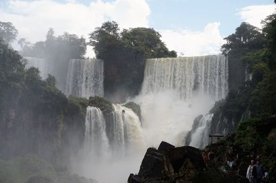 Scenic view of waterfall