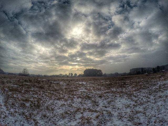 snow, winter, sky, cold temperature, weather, cloud - sky, landscape, cloudy, field, tranquility, tranquil scene, season, nature, scenics, beauty in nature, cloud, covering, overcast, rural scene, tree