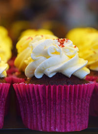 Close-up of cupcakes