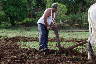 Man working in farm