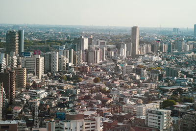 High angle view of cityscape