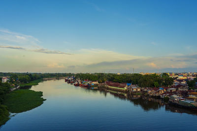 Scenic view of river against sky