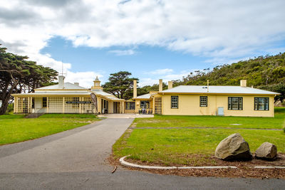 View of building against cloudy sky