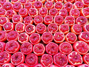 Full frame shot of orange fruits in market