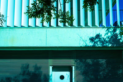 Low angle view of window on building