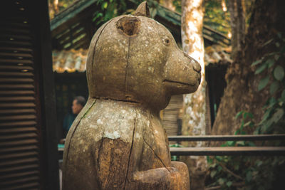 Close-up of old statue