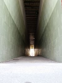 Empty corridor of building