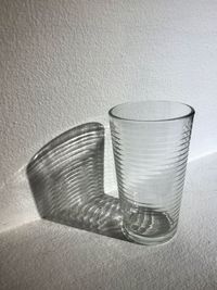 Close-up of drinking glass on table