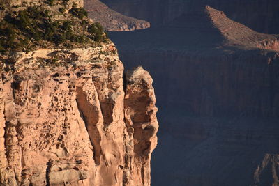 View of rock formation in water