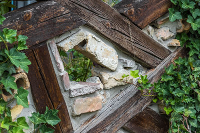 Close-up of old abandoned house