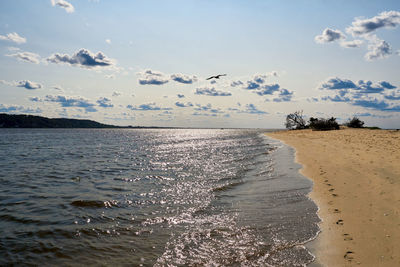 Scenic view of sea against sky