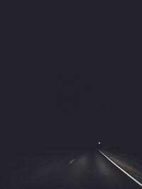 Empty road at night