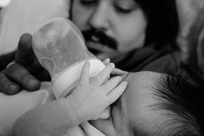 Close-up of baby girl