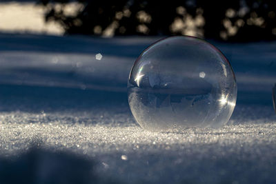 Close-up of bubbles in ball