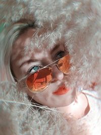 Close-up of woman wearing sunglasses