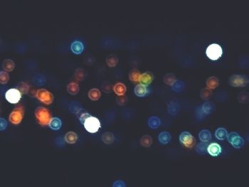 Defocused lights at night