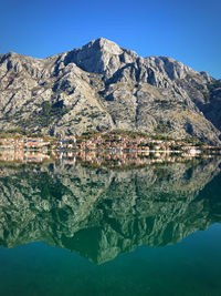 Scenic view of river and buildings against sky